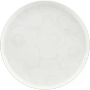 Marimekko - Oiva Unikko Assiette, Ø 25 cm, blanche