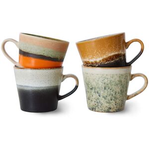 HKliving 70s Tasses a cappuccino 300 ml verve set de 4