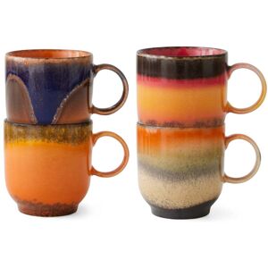 Hkliving - 70's Tasse a cafe, brazil (set de 4)