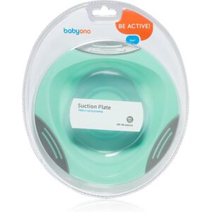 BabyOno Be Active Suction Plate assiette avec ventouse Mint 6 m+ 1 pcs