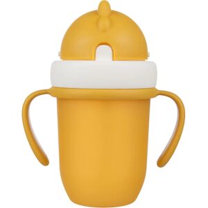 Canpol babies Matt tasse avec paille 9+ m Yellow 210 ml