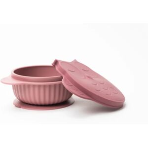 GIOfresh Owl bol en silicone à couvercle Pink 380 ml