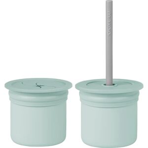 Minikoioi Sip+Snack Set service de table pour enfant River Green / Powder Grey