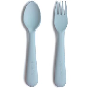 Mushie Fork and Spoon Set couverts Powder Blue 2 pcs