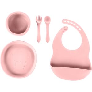 Zopa Silicone Set service de table pour enfant Old Pink 1 pcs