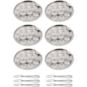 Set 6 plats a escargots et 6 fourchettes Pradel Excellence [Noir]