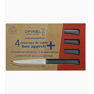 Coffret 4 couteaux de table lame micro-dentee 11 cm Bon Appetit Plus anthracite Opinel [Rose]