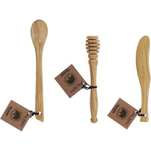 Set 3 pieces petit dejeuner en bois d'olivier Jean Dubost []