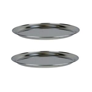 2 plateaux de fruits de mer en inox Ø 36 cm Chevalier diffusion