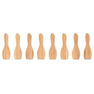 Set de 8 spatules a raclette en bambou Pebbly [Gris]
