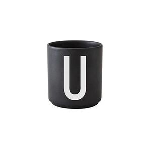 - Tasse noire Design Letters - Noir - U - Publicité