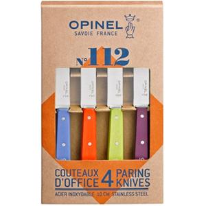 OPINEL COFFRET 4 COUTEAUX OFFICE INOX COULEUR - Publicité