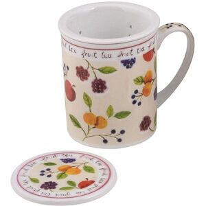 Lot de 1 tisanières en porcelaine avec filtre et couvercle, multicolore (aléatoire)