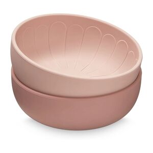 Cam Cam® COPENHAGEN Bol enfant fleur silicone, mélange rose, lot de 2