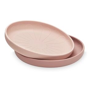 Cam Cam® COPENHAGEN Assiette enfant fleur silicone, mélange rose, lot de 2