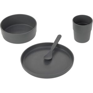 LÄSSIG Set de vaisselle, uni anthracite