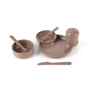 dantoy TINY BIO Set cadeau vaisselle pour enfants, gris/marron