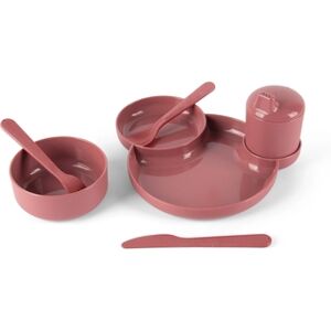 dantoy TINY BIO Set cadeau vaisselle pour enfants, bordeaux