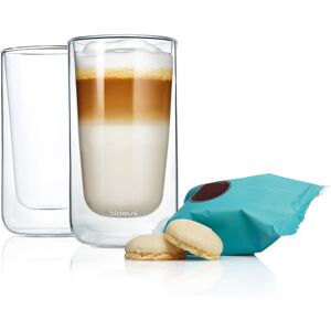 Blomus NERO Lot de 2 verres à latte macchiato double paroi, 63655,