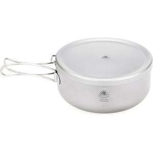 - Ori Titanium Pot With Plate Lid - Popote taille 14,3 x 6,3 cm, gris