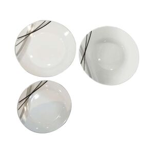Conforama Set vaisselle 18 pièces PAVIDO coloris blanc