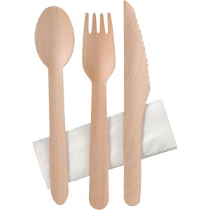 Sets couverts en bois 4/1 - Carton de 250 Magenta