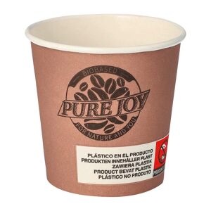 Pure Gobelet en carton Pure Joy marron - 10 cl - Lot de 80 Noir