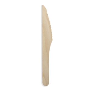 Bioware Sachet de 100 Couteaux en bois, Longueur 16,5 cm - Lot de 2
