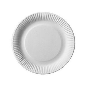Papstar Assiette en carton 'pure', rond, 230 mm, blanc - Lot de 4