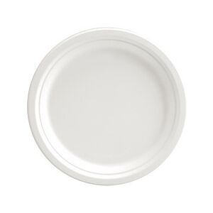 Assiette en canne à sucre, rond, 153 mm, blanc - Lot de 4