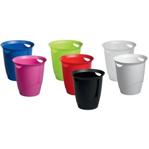 Durable Corbeille à papier TREND, 16 litres, rond, vert - Lot de 2 Azur