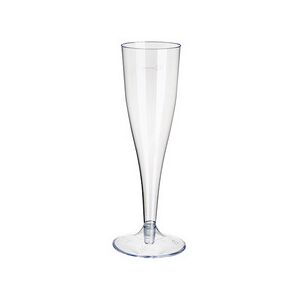 Flûte à champagne en plastique, 0,1 l, transparent - Lot de 3