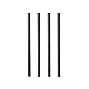 Papstar Paille en papier 'pure', 100 mm, noir - Lot de 2