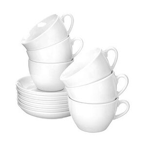 Tasse à café 'Bistro', set de 6, blanc Rose