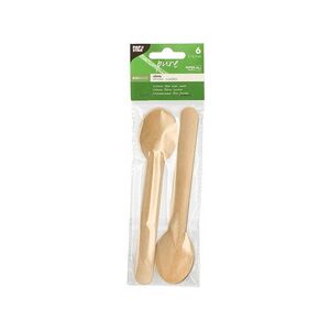 Papstar Cuillère en papier 'Pure', naturel - Lot de 10