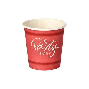 Papstar Gobelet en carton 'pure' Party Time, 5 cl, rouge - Lot de 5