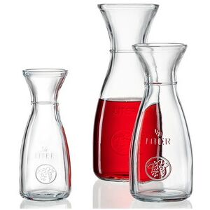 Carafe en verre BORDEAUX, 250 ml - Lot de 12 Bleu