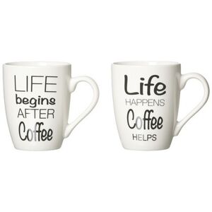 Tasse à café LIFE, 590 ml - Lot de 4 Bleu foncé