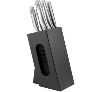 Bloc spaghetti 5 couteaux de cuisine Argent 15x40x30cm