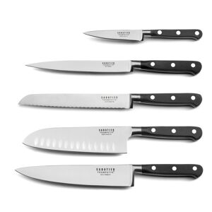 Set 5 couteaux de cuisine Noir 5x9x45cm