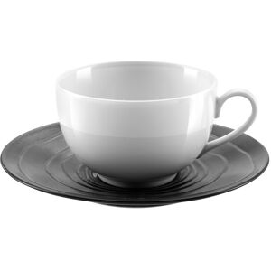 Medard de Noblat Tasse et soucoupe à café - Lot de 6 Noir 13x0cm