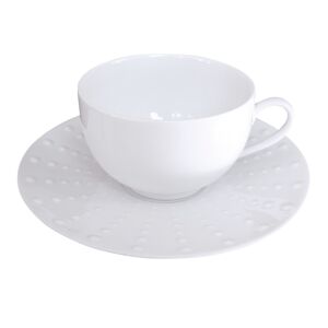 Medard de Noblat Coffret 6 tasses et soucoupes thé Blanc 15x22x29cm