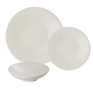 Table passion Service d'assiettes 18 pièces blanc en grès H1 Blanc 1x1x1cm