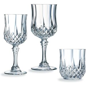 Cristal d Arques Ensemble 18 verres à pied et gobelets Longchamp - Cristal d'Arques Transparent 0x0cm