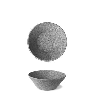 Maison Cyna Lot de 6 bols en porcelaine D15 effet granit brut gris foncé Gris 15x6x15cm