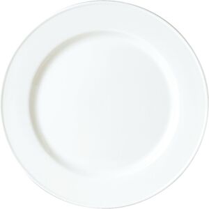 materiel chr pro Lot de 24 assiettes en porcelaine blanche D 25,5 cm Blanc 0x0cm