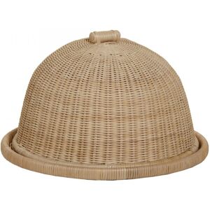 Kok Maison Plateau cloche en rotin beige Beige 37x22x37cm