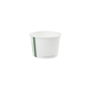 Bol a Soupe ou Glace Compostable - Vegware - Lot de 500 - Blanc - l- L- P- h- Carton biodegradable