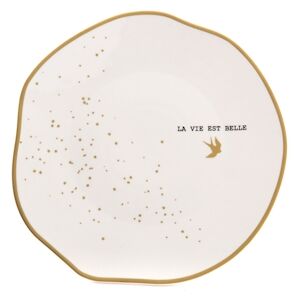 Assiette plate carpe diem x6 -  Decore Rond Gres Amadeus