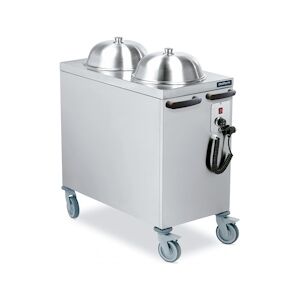 Distform Chariot en Inox Distributeur d'Assiettes Chaudes 130 Assiettes